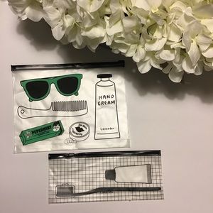 NWOT Set of PVC toiletry bags